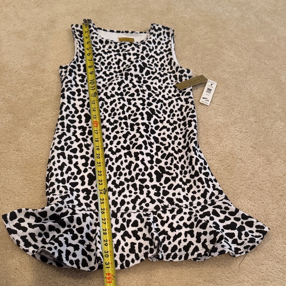 Nicole Black and White Kids Formal Dress